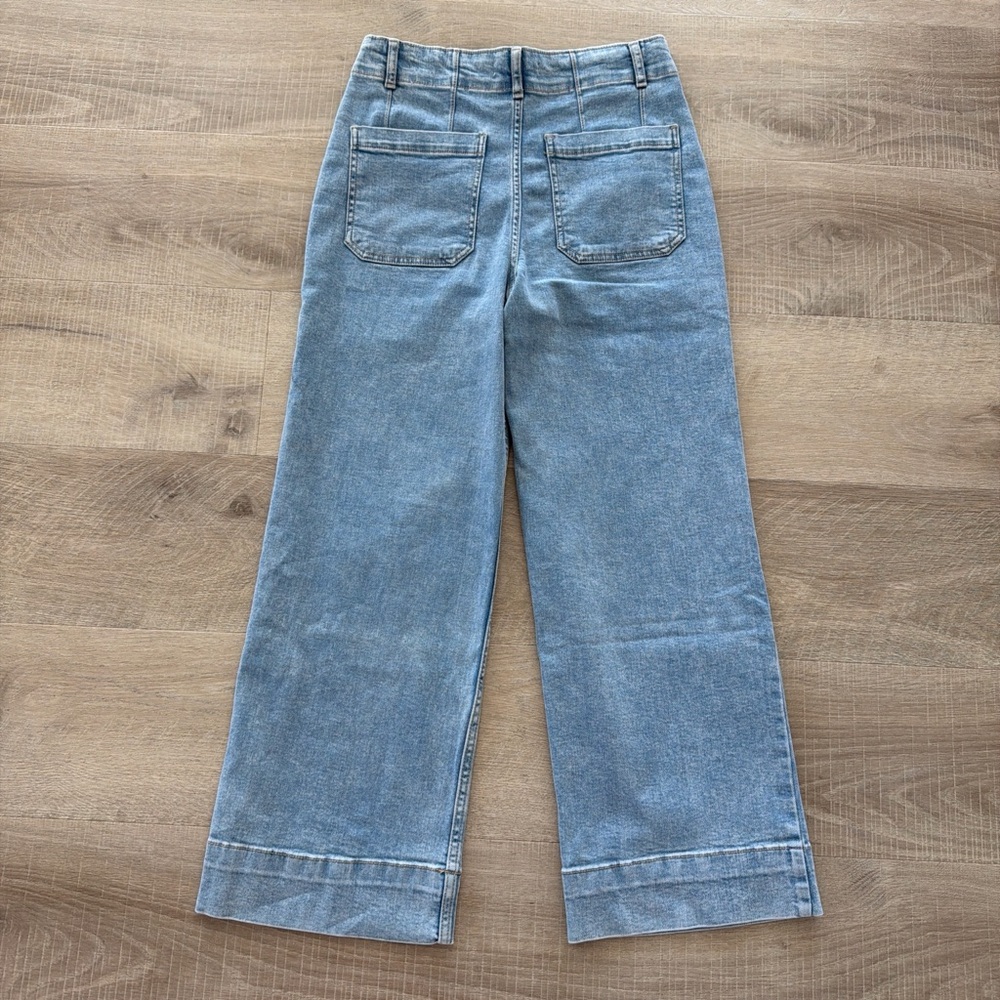 Bagatelle women’s Classic Blue Cropped Wide-Leg Women Jeans size 26 - Picture 2 of 5